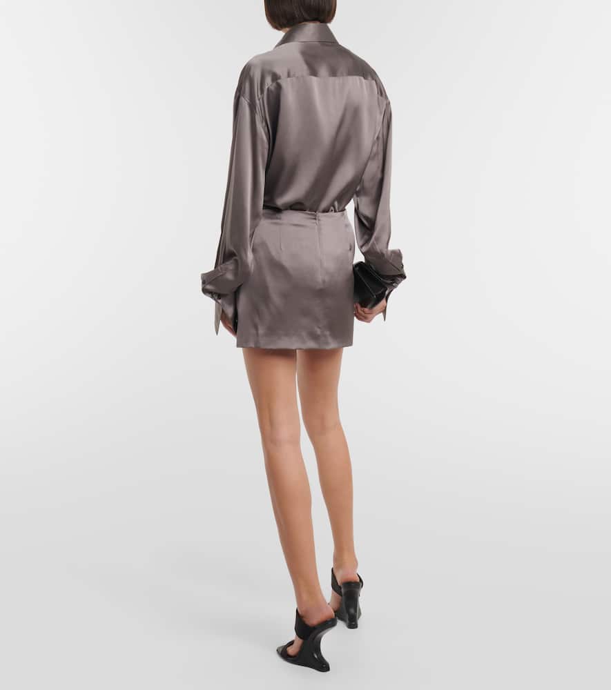 Peter Do Satin wrap blouse
