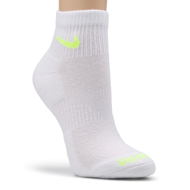 6 Pack Medium Everyday Plus Cushion Ankle Socks (White/Multi)