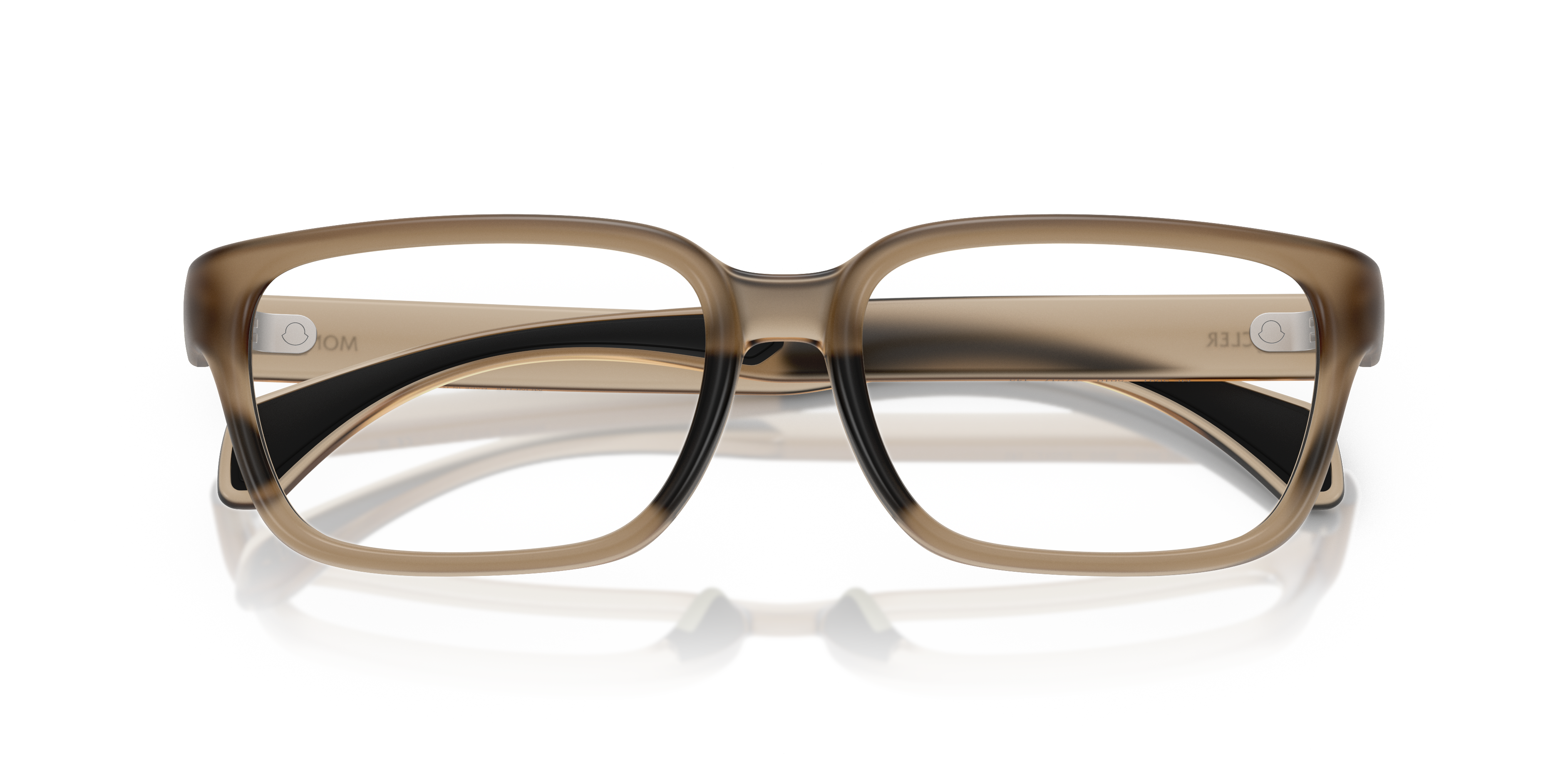 Moncler Unisex Moncler ME3001 5010 Optical frames Injected Green Transparent Squared Norma