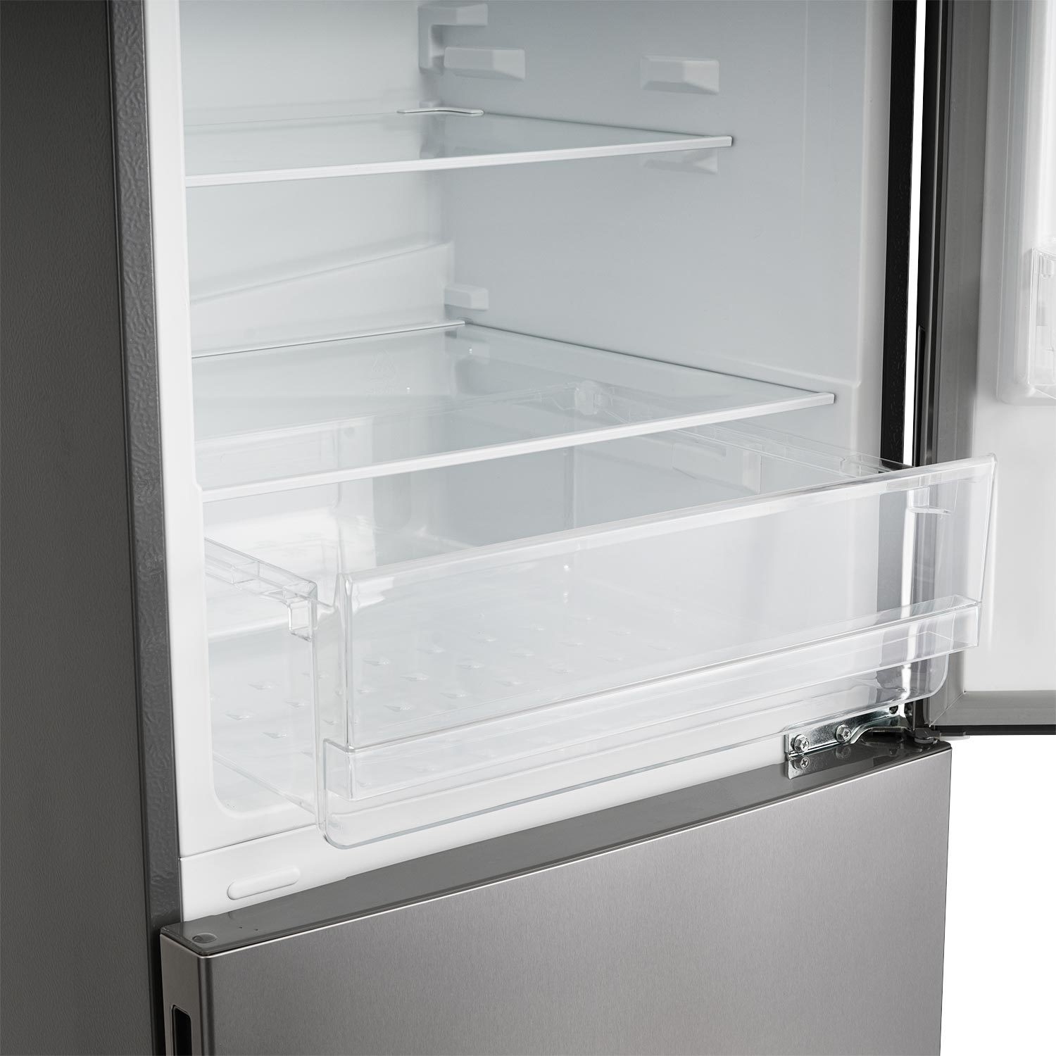 ElectriQ 254 Litre 50/50 Freestanding Fridge Freezer - Stainless Stee