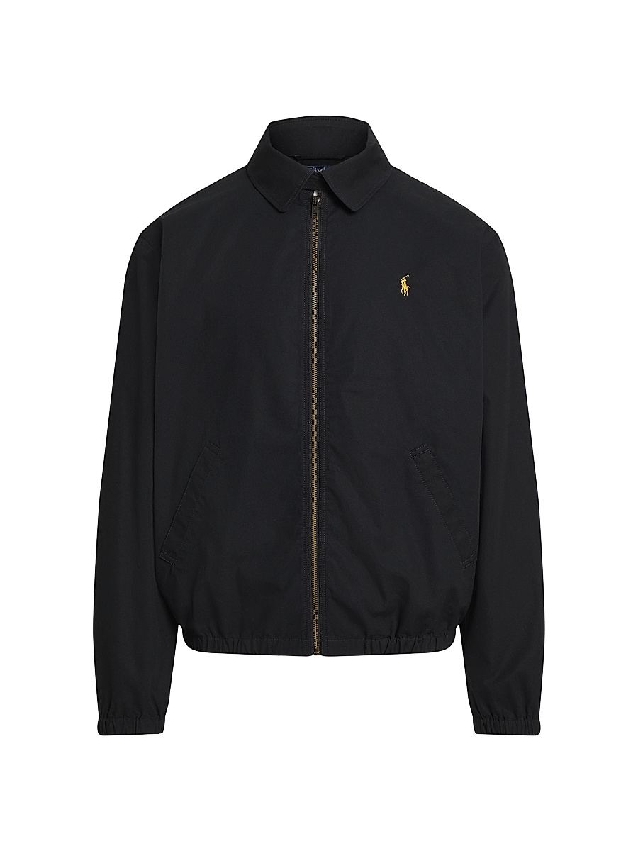 Men's Cotton Poplin Windbreaker Jacket - Polo Black