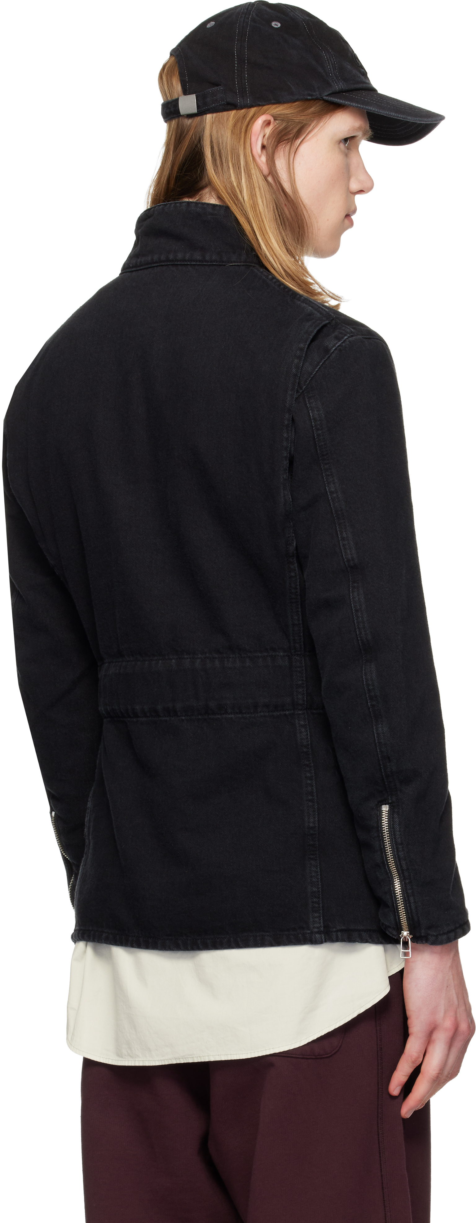 Black Washed Cotton Drill M65 Jacket