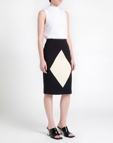 Woman Midi skirt Black Size 4 Merino Wool