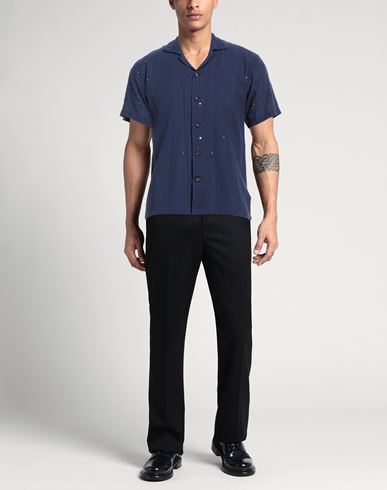 Man Shirt Navy Size XL Cotton