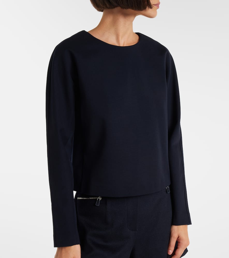 Girello wool and cotton-blend top