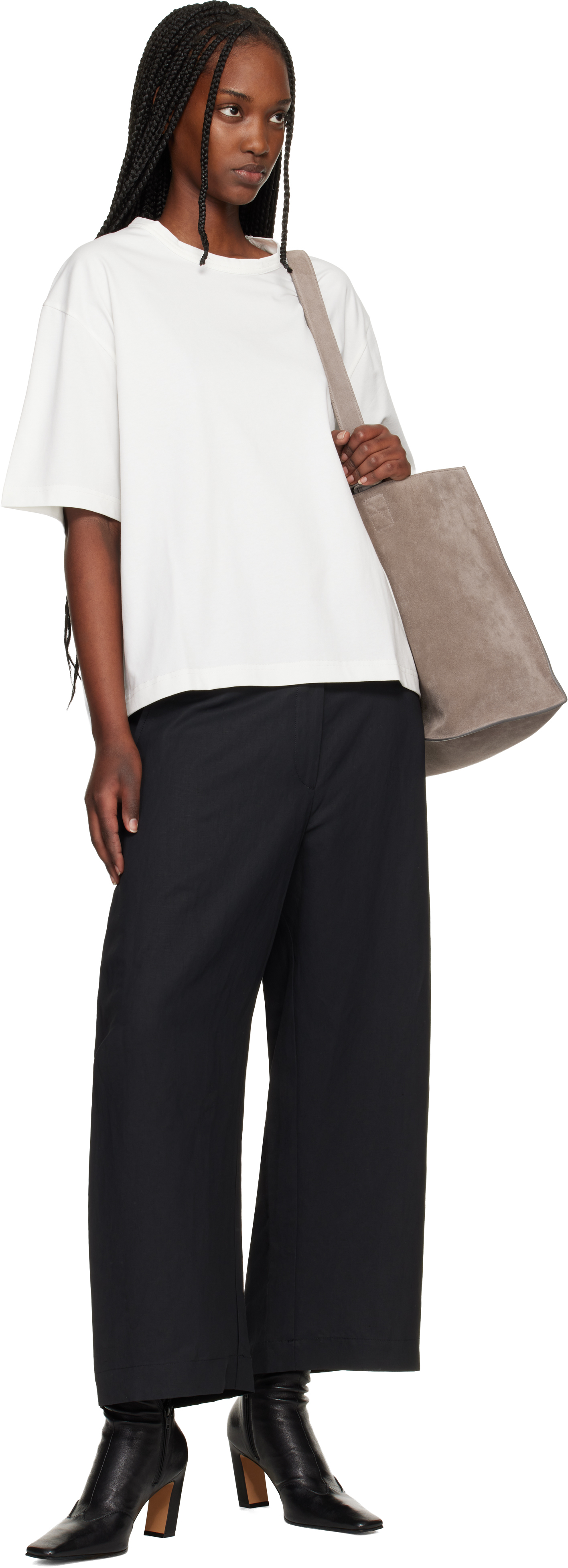 Black Chalco Linen Trousers