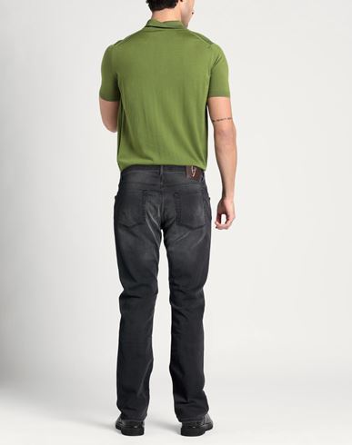 Man Jeans Black Size 34 Cotton, Elastomultiester, Elastane