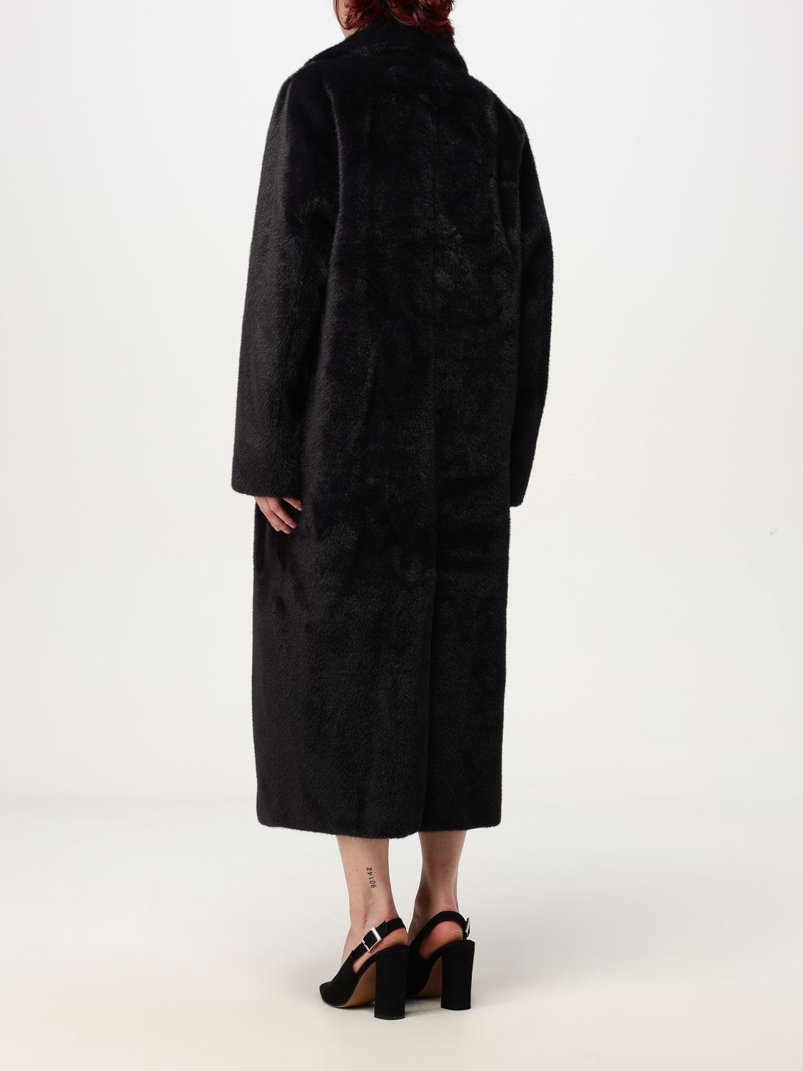 Faux-fur coat - Blue