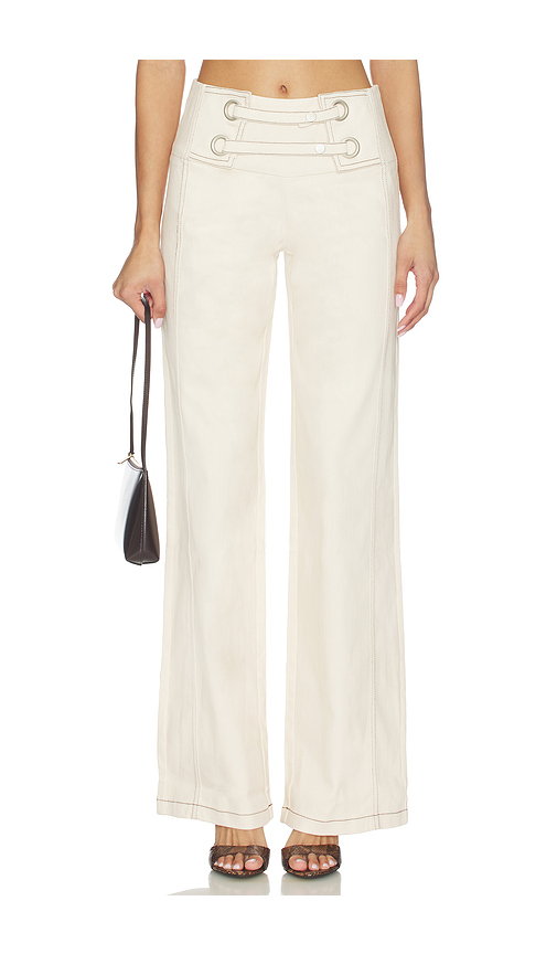 BY.DYLN Emmett Pant in Cream. L. Also in M, S, XL