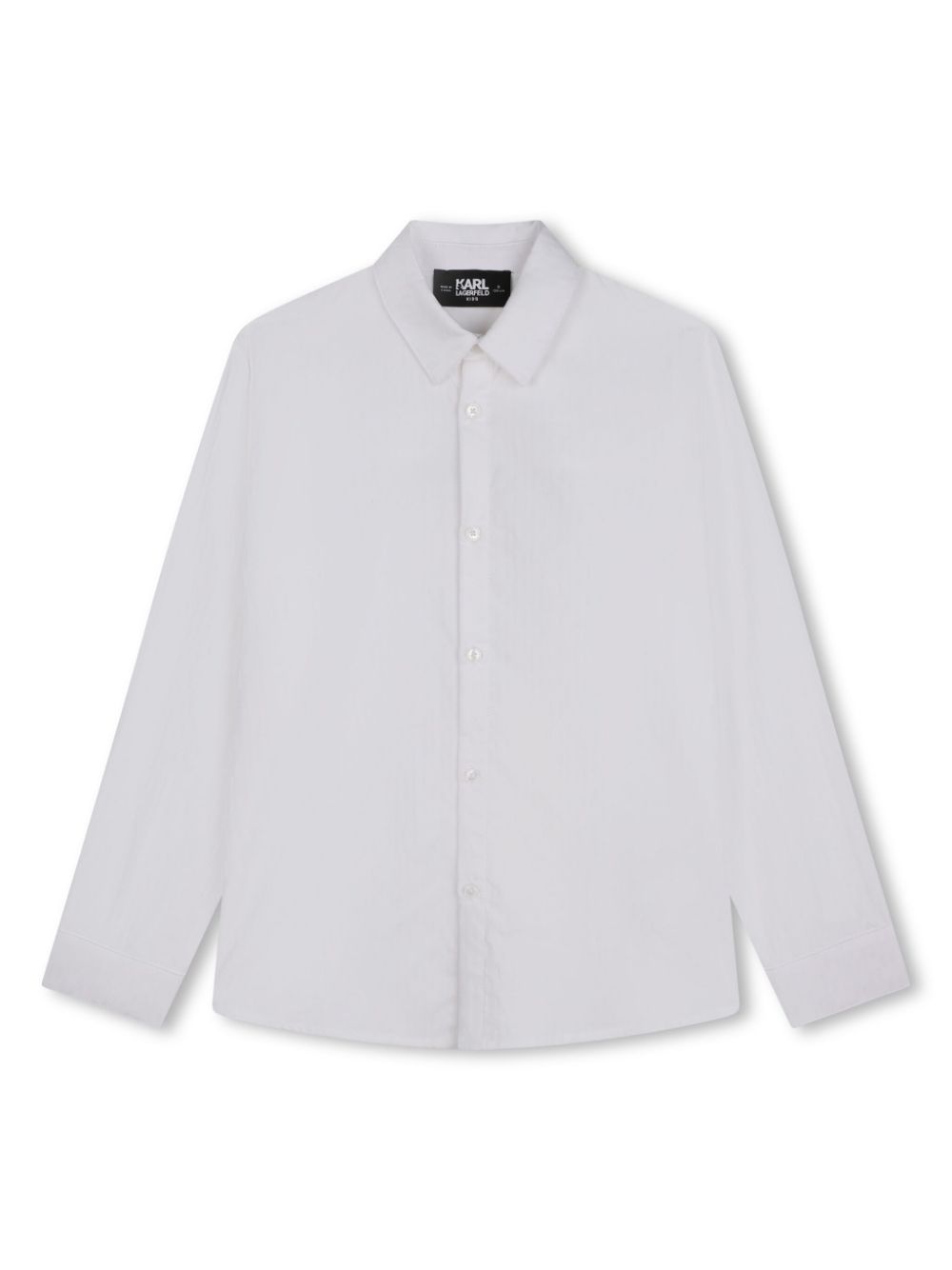 Jacquard cotton poplin shirt - White