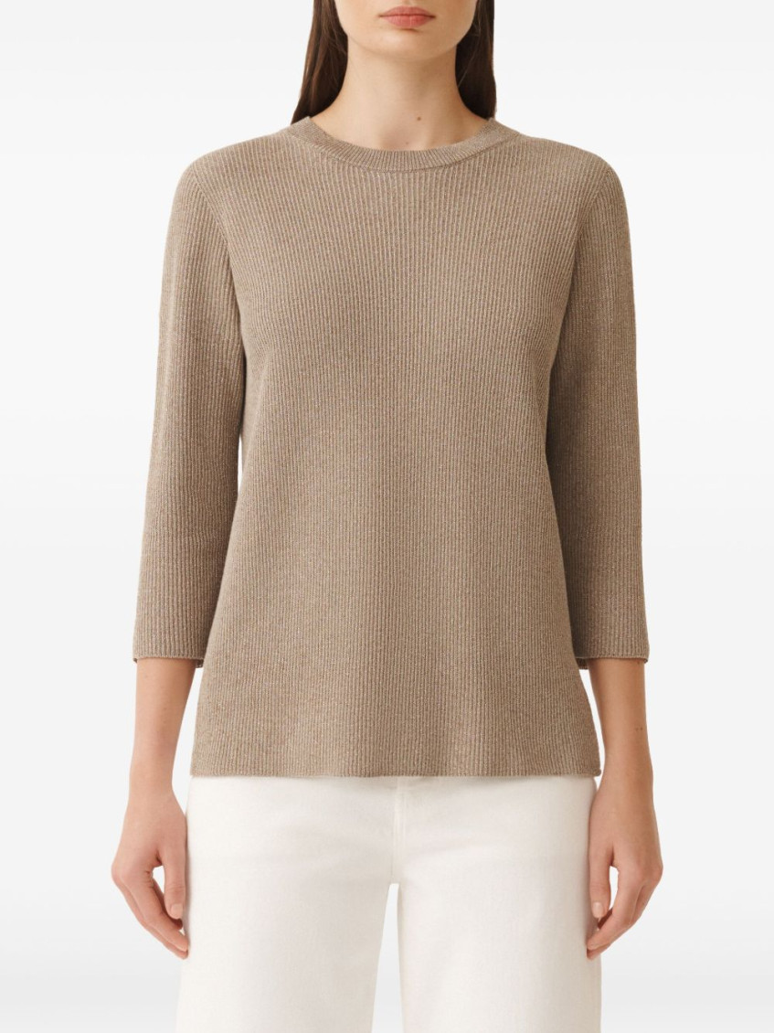 - Cotton Blend Crewneck Sweater
