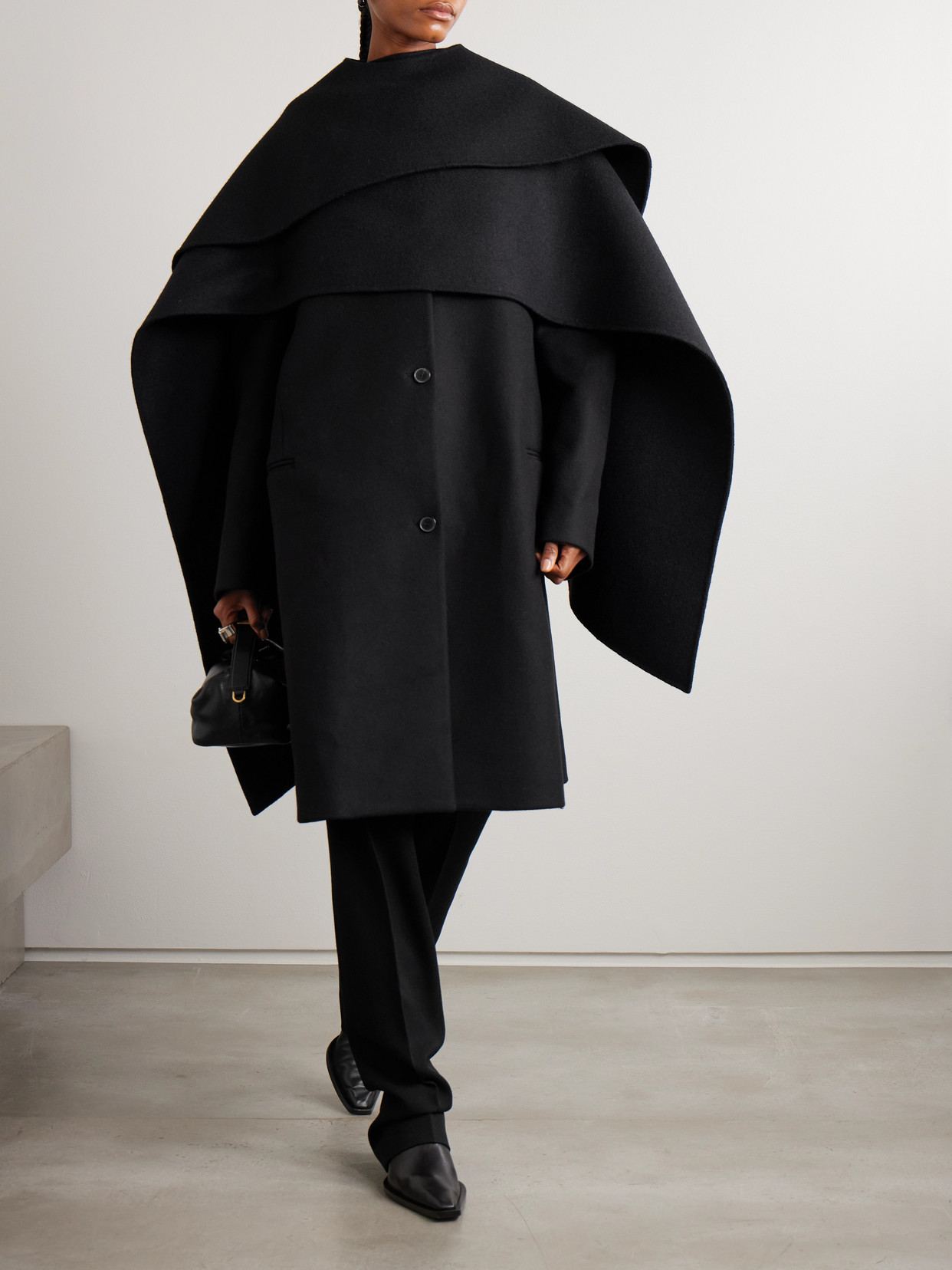 Cora Wool And Cashmere-blend Coat - Black