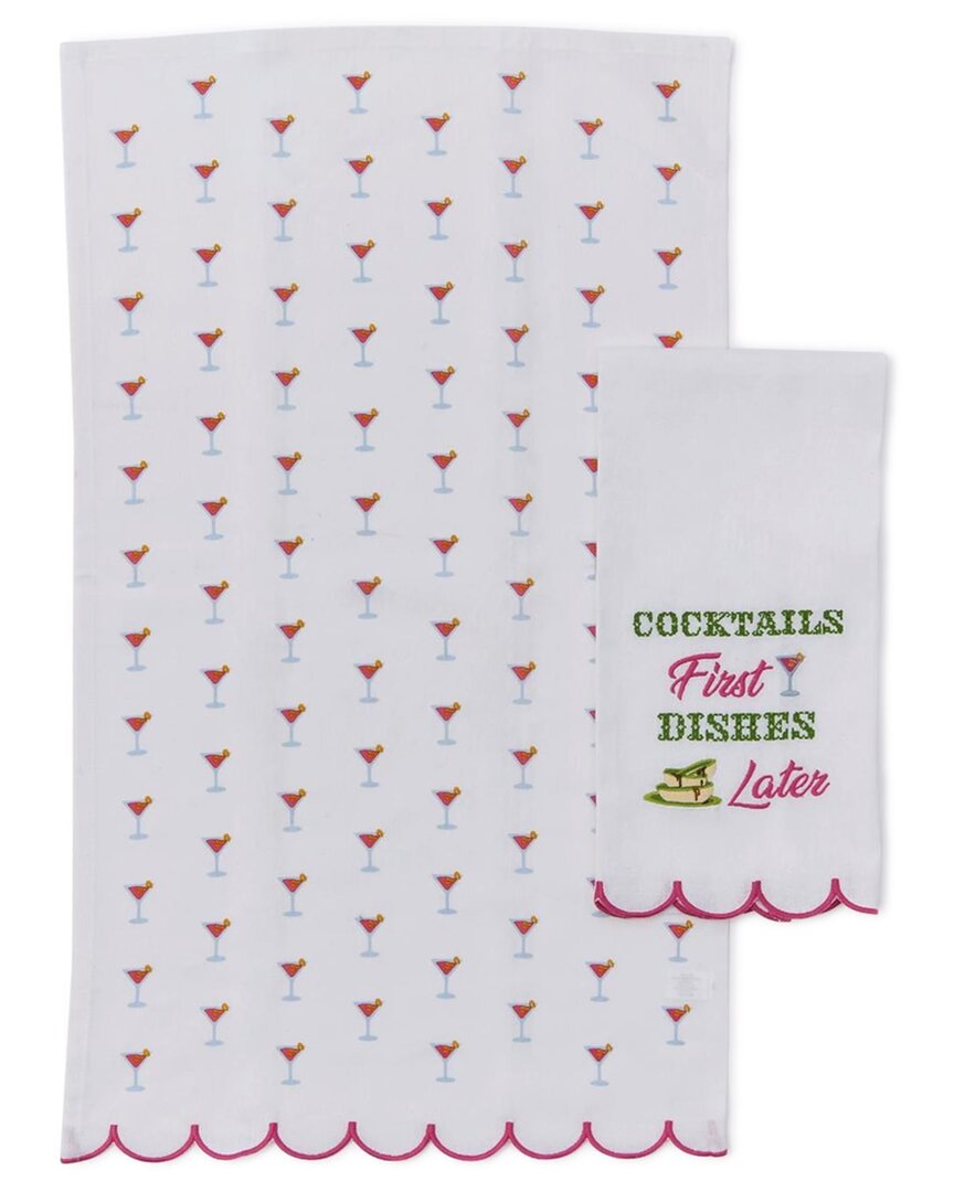 Cocktails First Set of 2 Dish Towels