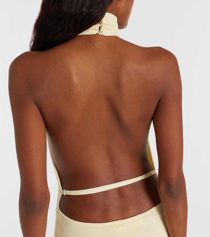 Draped jersey gown
