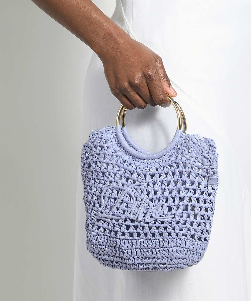 Dune London Womens Accessories Dinidewdrop - Textured Logo Grab Bag - Blue - One