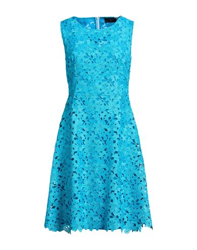 Woman Midi dress Azure Size 6 Polyester