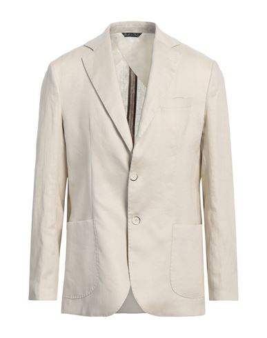 Man Blazer Ivory Size 36 Linen