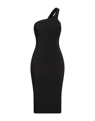 Olla Parég Woman Midi dress Black Size 8 Polyester, Elastane