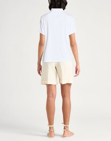 Woman Polo shirt White Size M Polyester, Elastane
