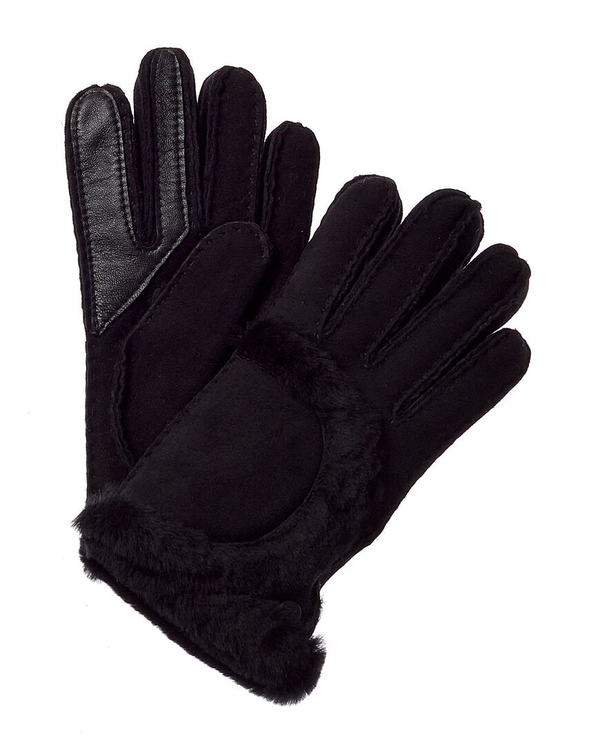 Exposed Seam Suede Gloves