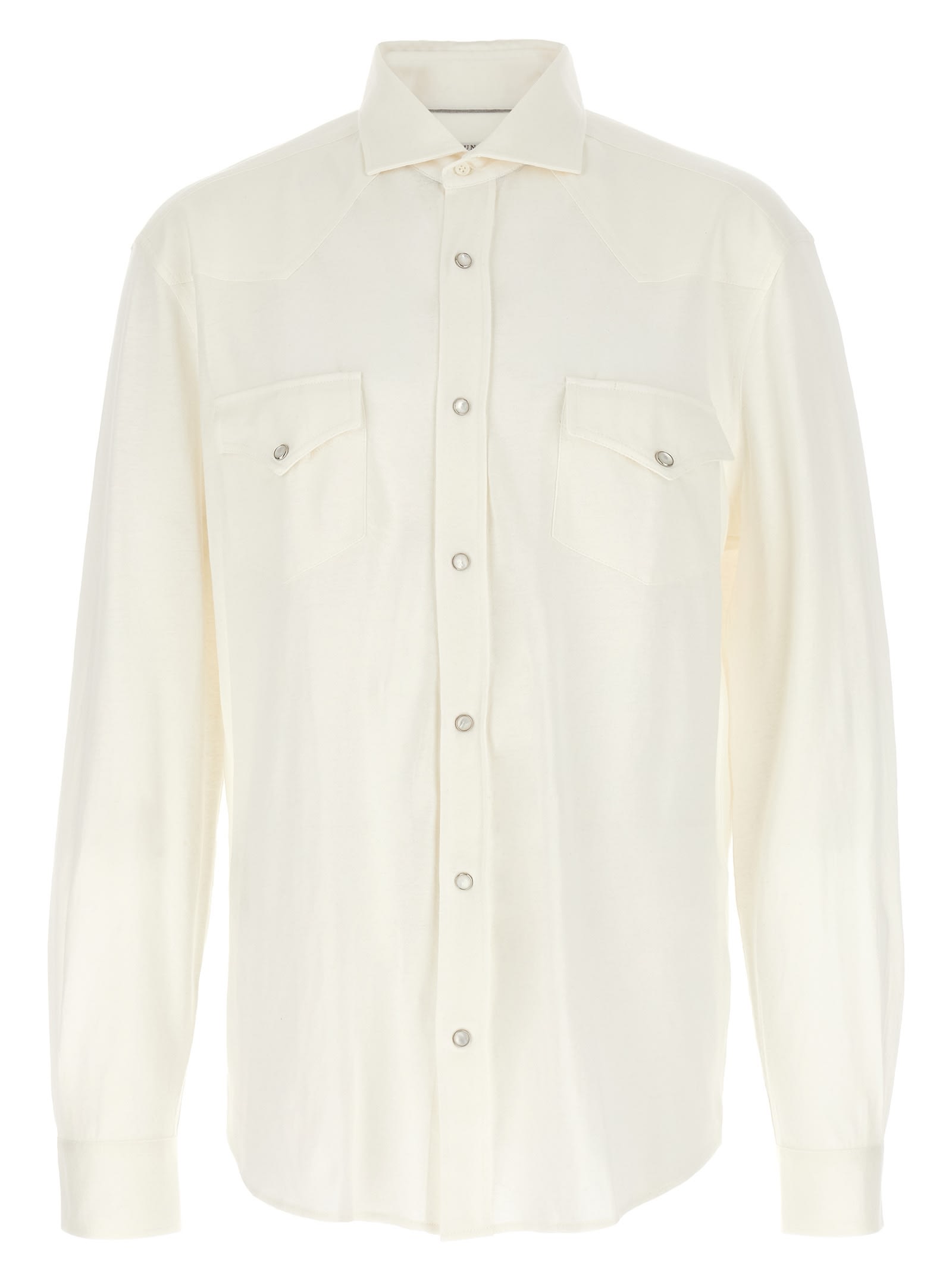 Long-sleeve polo shirt - White