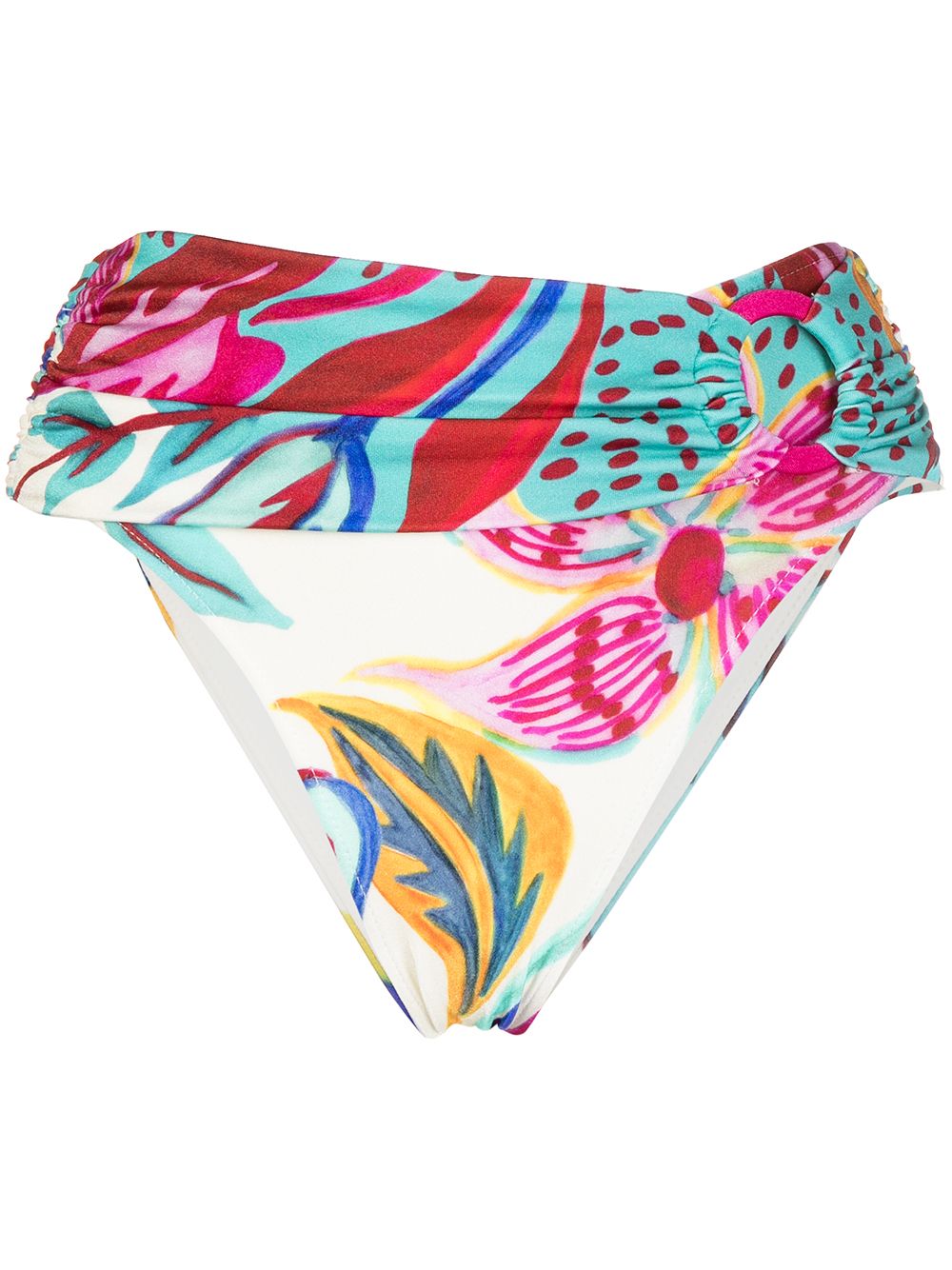 Floral-print bikini bottoms - Green