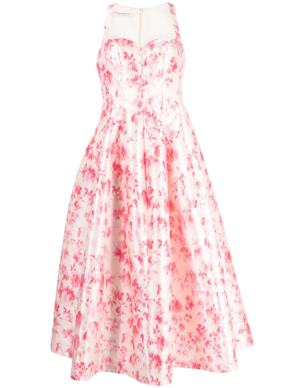 Floral-print midi dress - Multicolour