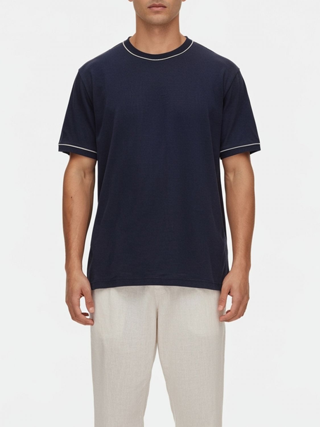 Crew-neck cotton T-shirt - White