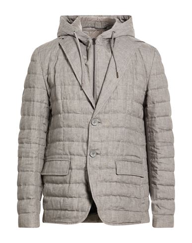 Man Puffer Grey Size 48 Linen
