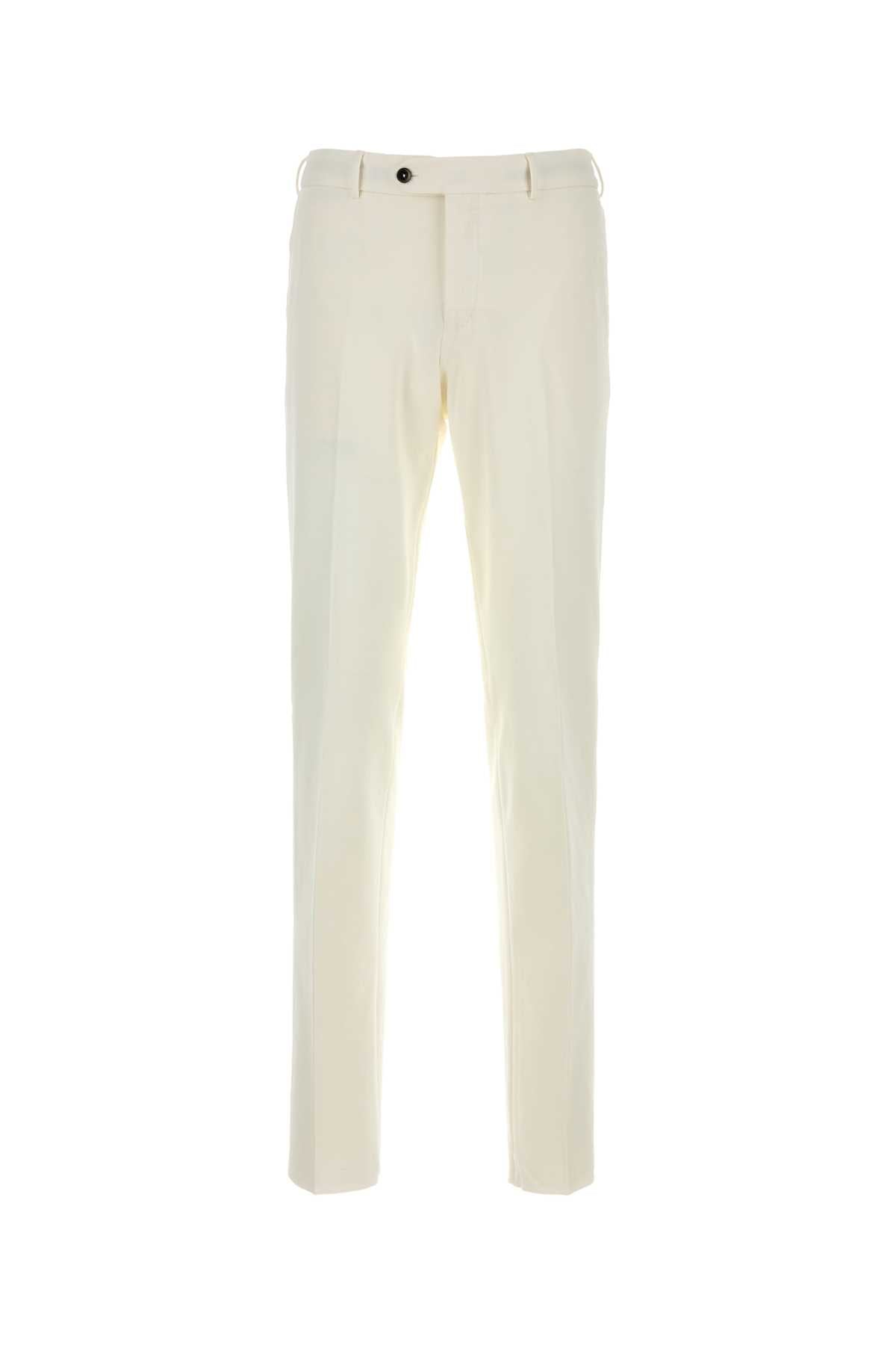 Stretch Cotton Blend Joggers — White