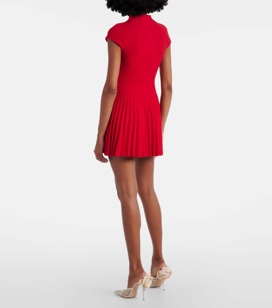 Ribbed cotton minidress