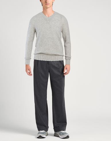 Man Sweater Light grey Size 38 Wool