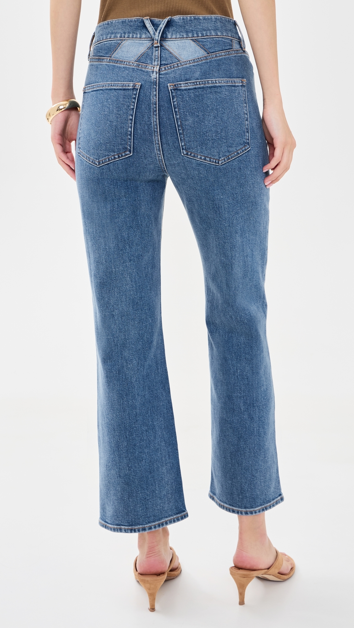 Dylan Ankle High Rise Straight Leg Jeans Prism Blue