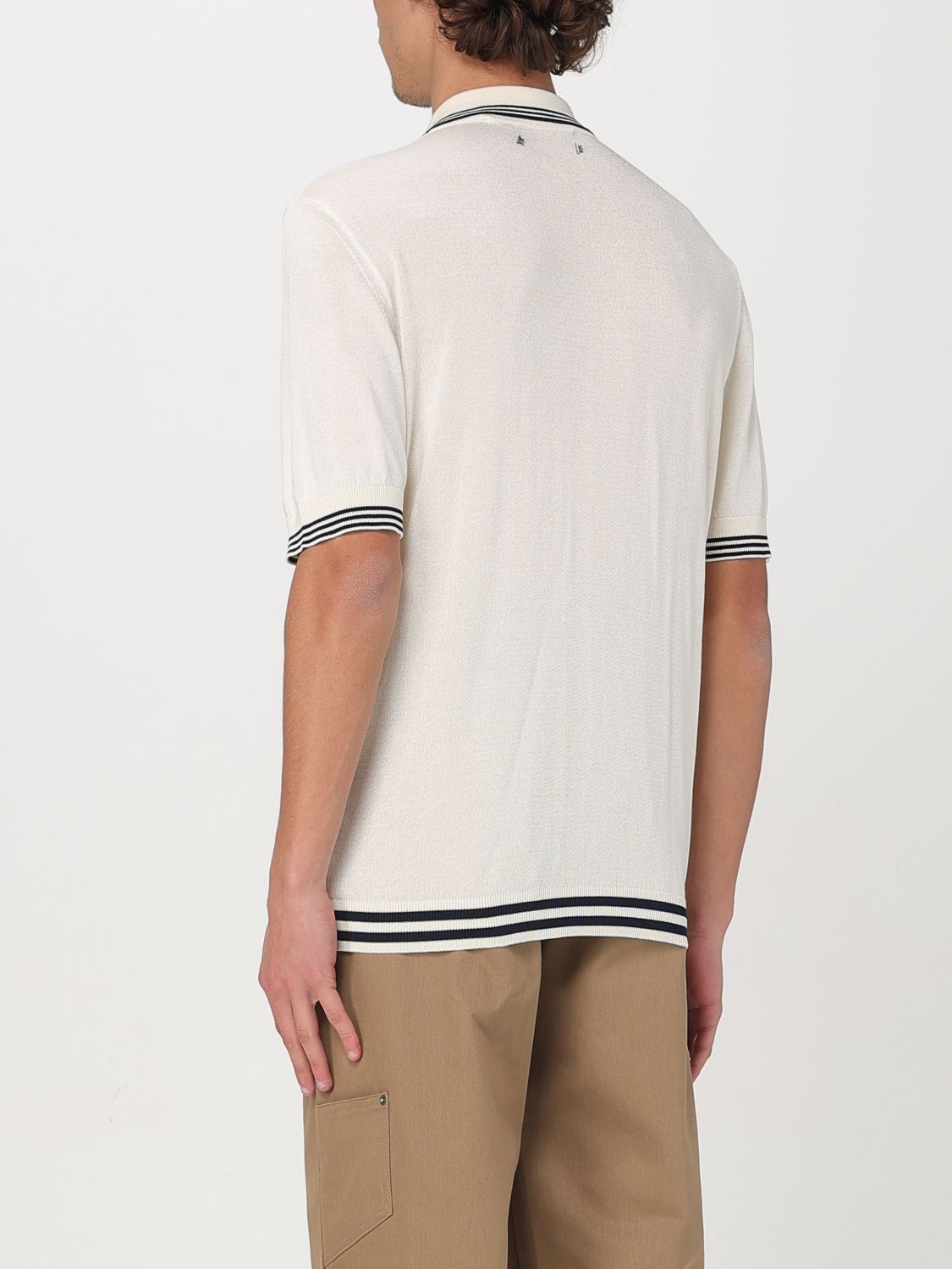 Knitted polo shirt - White