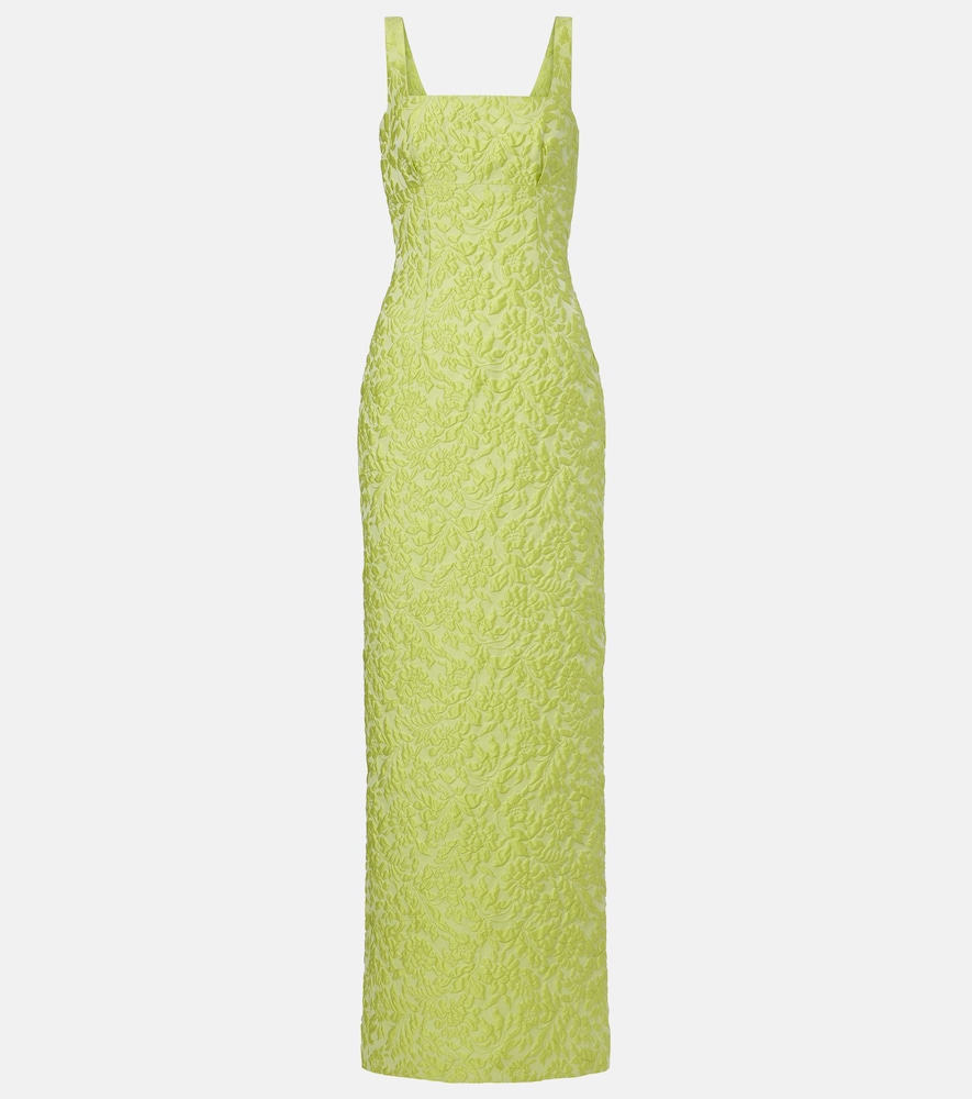Micheline floral cloqué gown