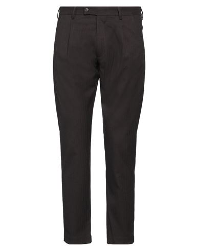 Luxe Fabrics Man Pants Dark brown Size 28 Polyester, Viscose, Wool, Elastane