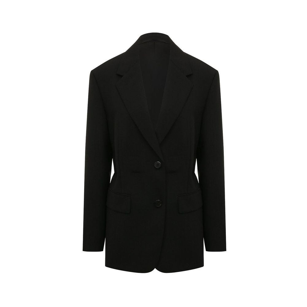 Fleece Wool Blazer — Black