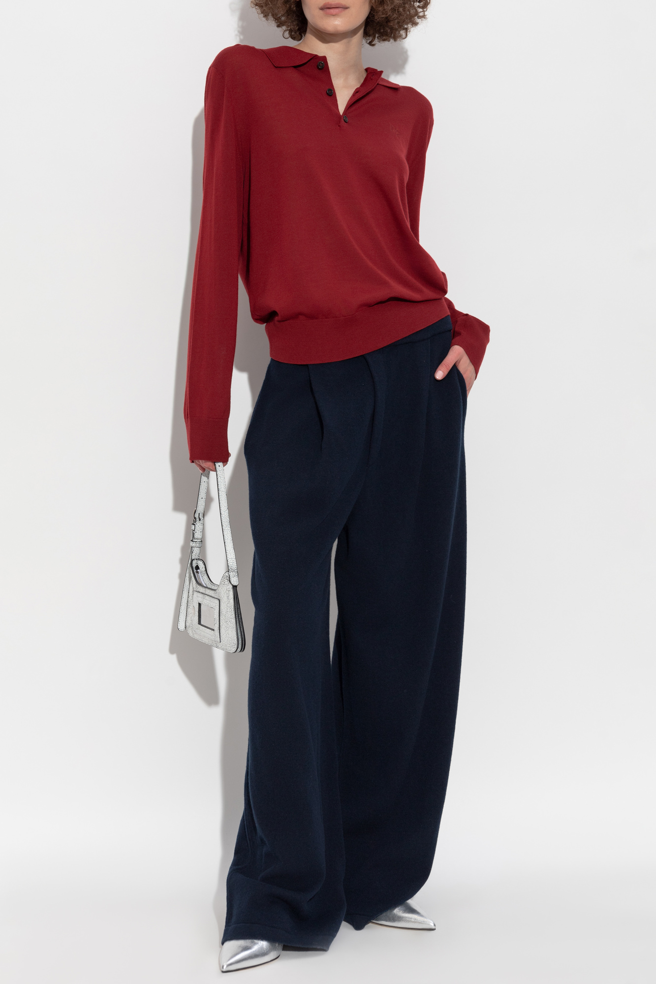 Wool Sweater, Women's, Burgundy