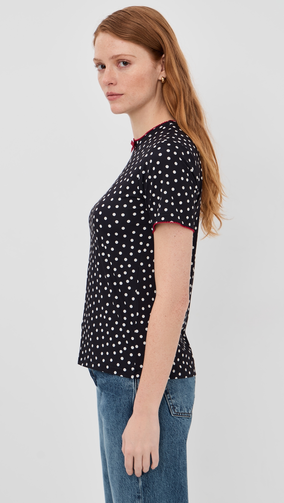Polka-Dot T-Shirt Black/White Dots