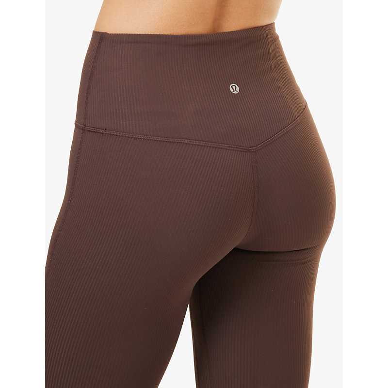 Womens Espresso Align Flared-leg High-rise Stretch-woven Leggings
