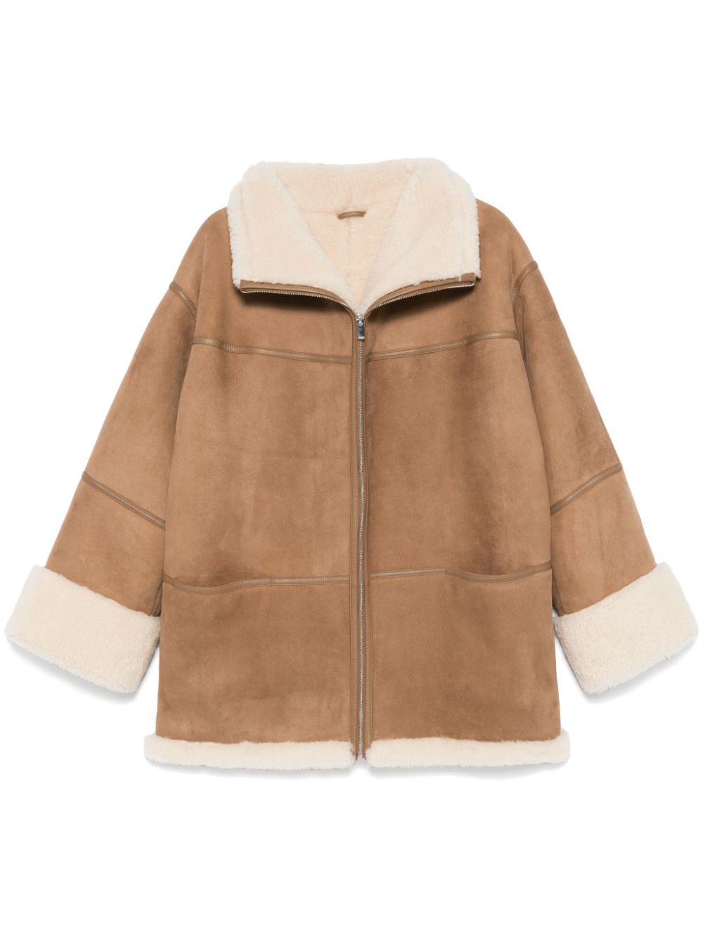 Signature shearling jacket - Brown
