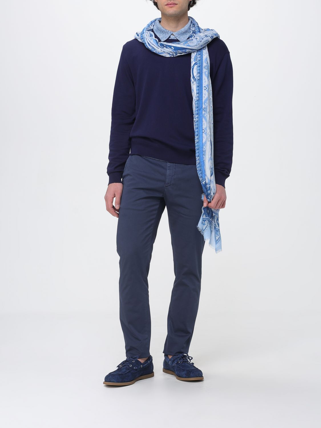 Polo Shirt Men color Gnawed Blue
