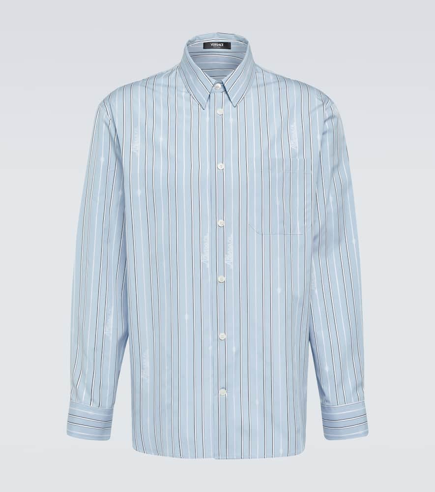 Striped cotton poplin shirt