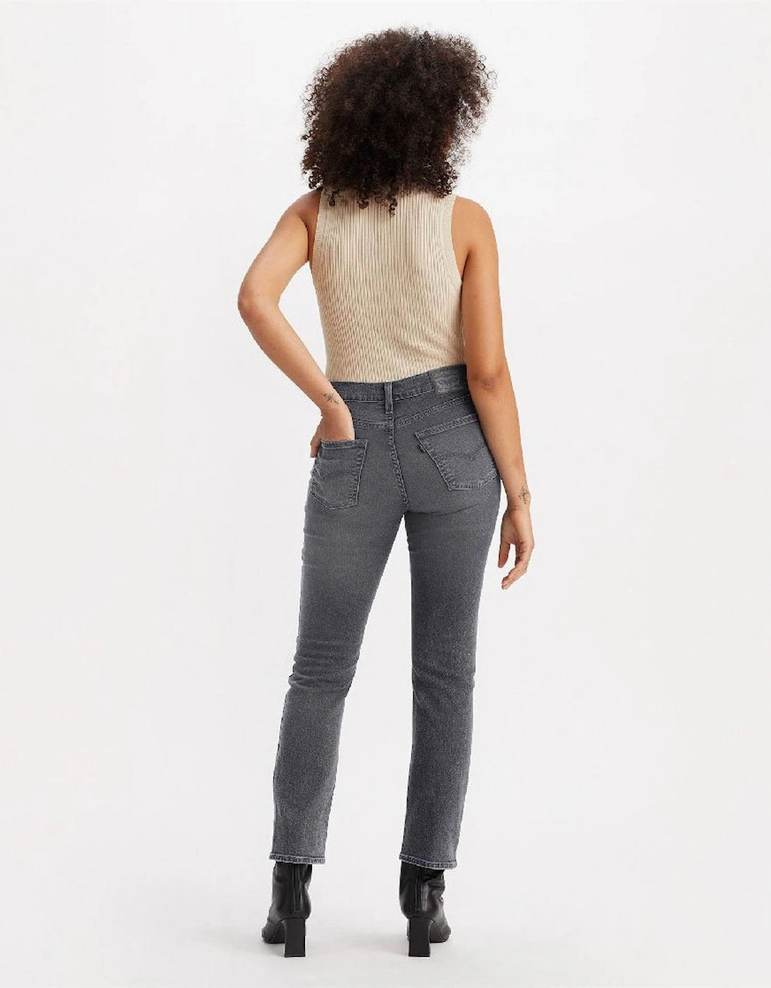 Levi's Women's High Rise Straight Leg Jeans - Grey