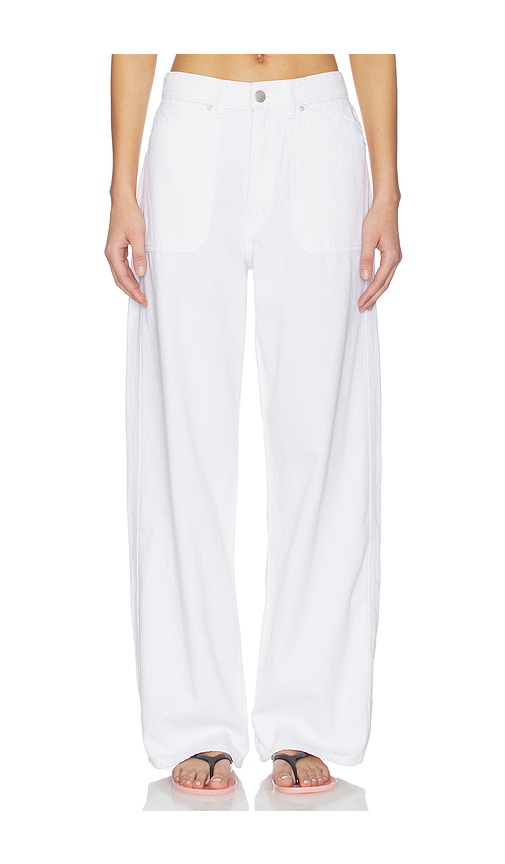 DL1961 DL Taylor Relaxed Barrel High Rise Pants in White. 32. Also