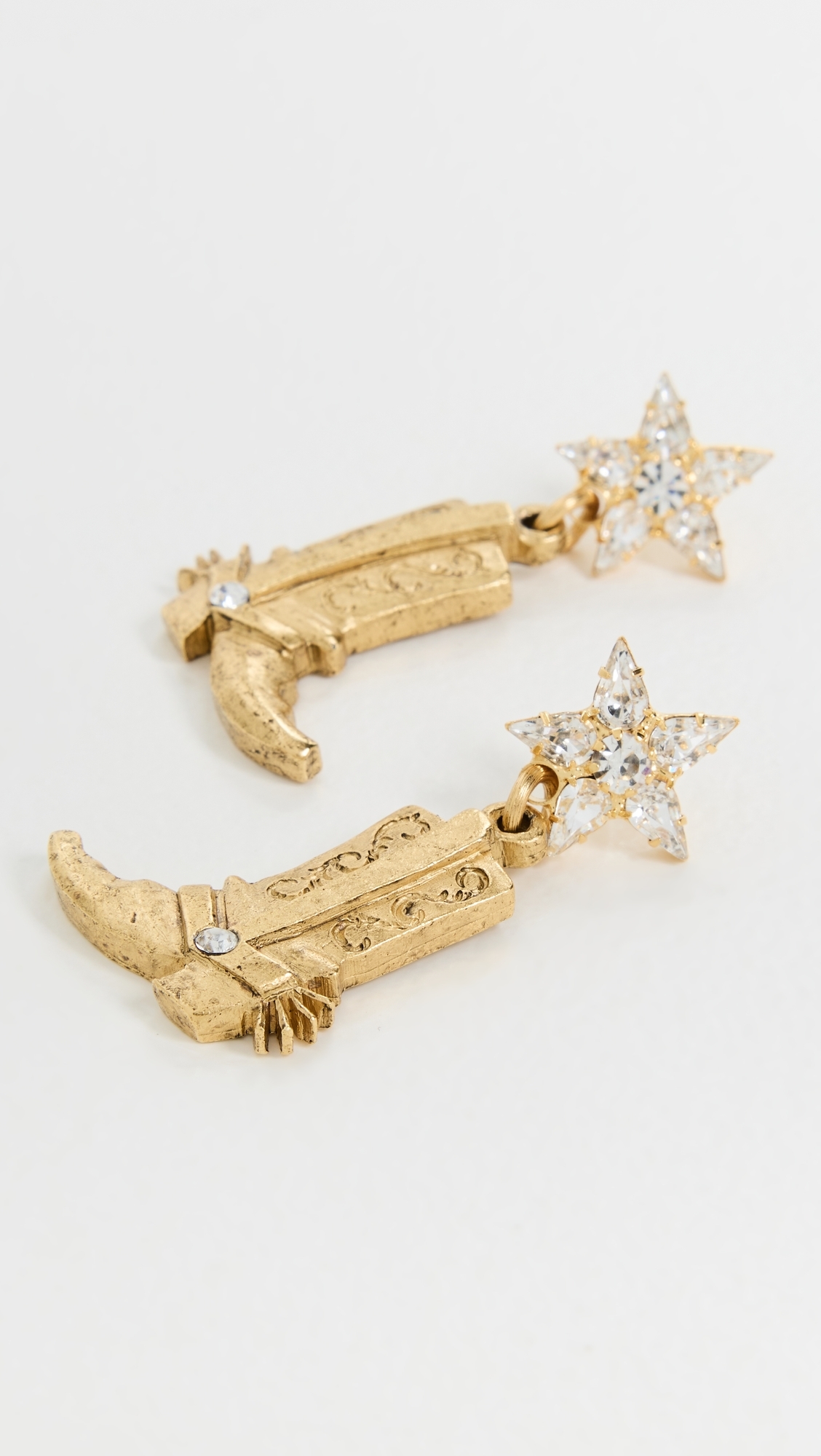 These Boots Were Made for Walking Earrings Crystal One Size
