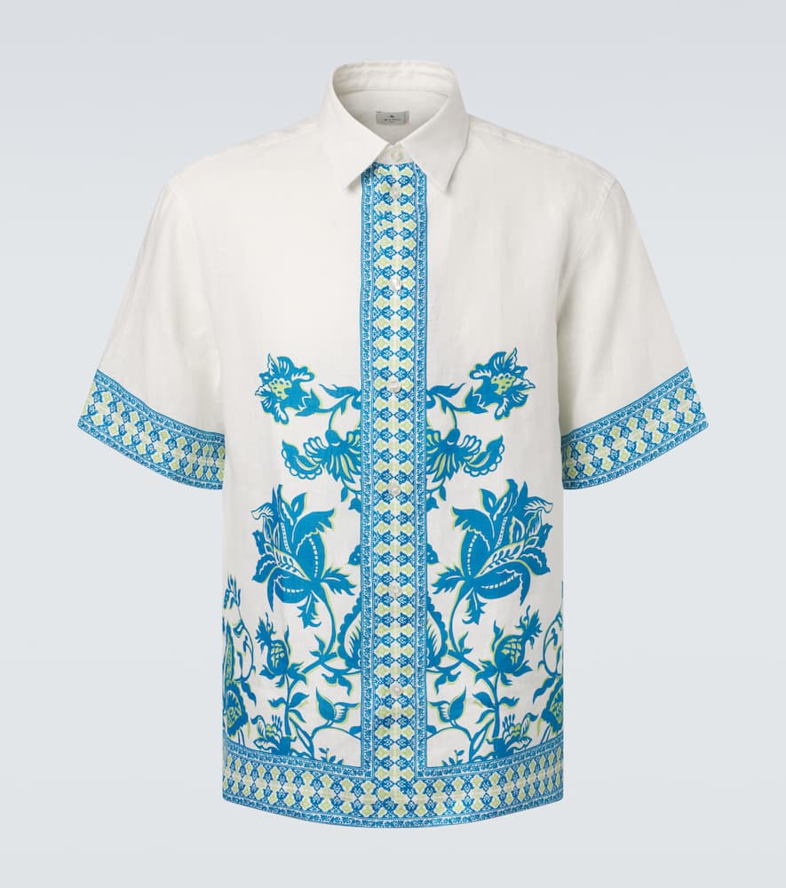 Floral linen shirt