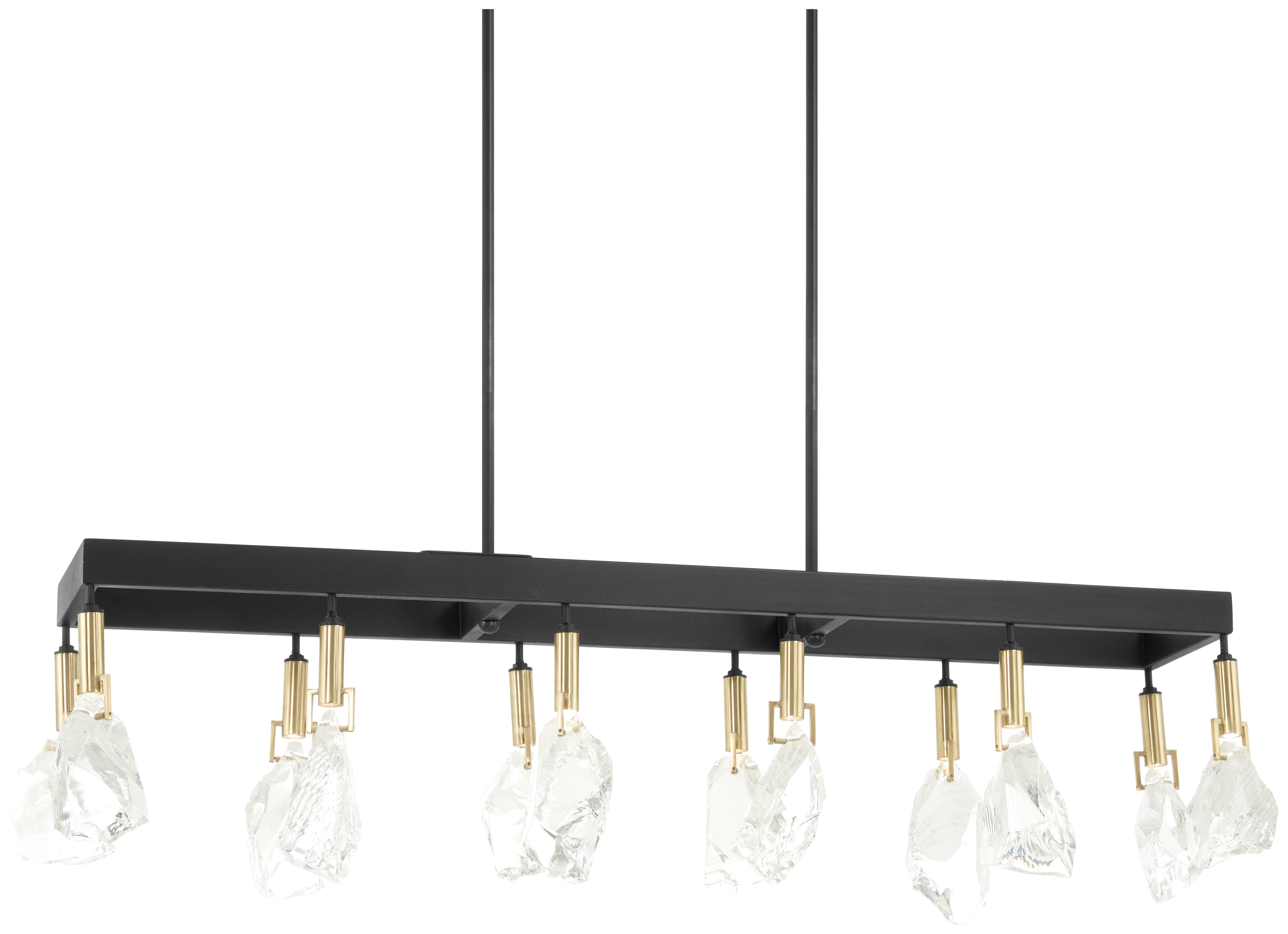 Metropolitan Rare Elements 12-Light Chandelier in Sand Coal With Vintage Brass - N