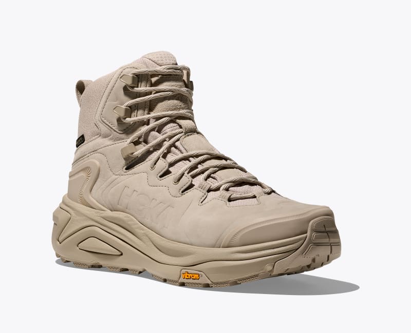 HOKA Men's Kaha 3 GTX Shoes in Raw Linen/Oat Milk