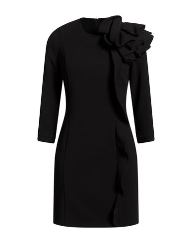 Woman Mini dress Black Size 4 Polyester, Viscose, Elastane